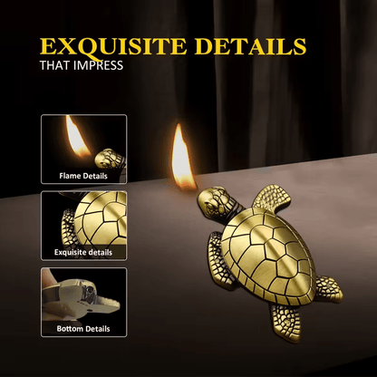 NEW Lighter Golden Turtle Butane Lighter - FranksFunkyStuff