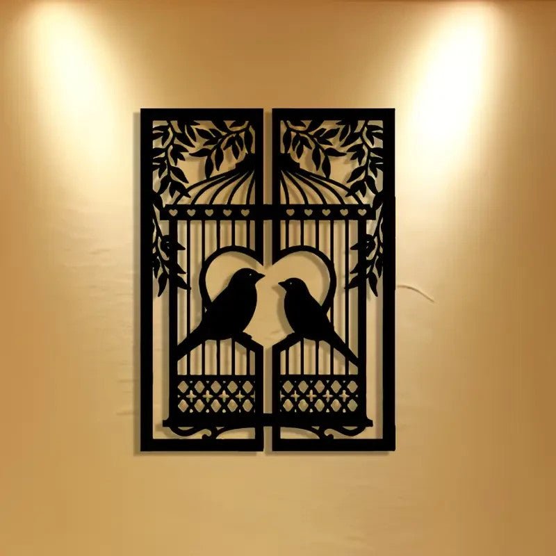 NEW "Love Birds" Metal Wall Art - FranksFunkyStuff
