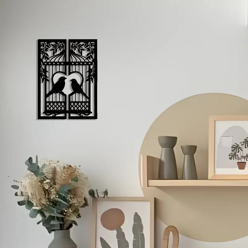 NEW "Love Birds" Metal Wall Art - FranksFunkyStuff