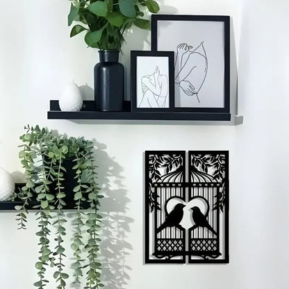 NEW "Love Birds" Metal Wall Art - FranksFunkyStuff