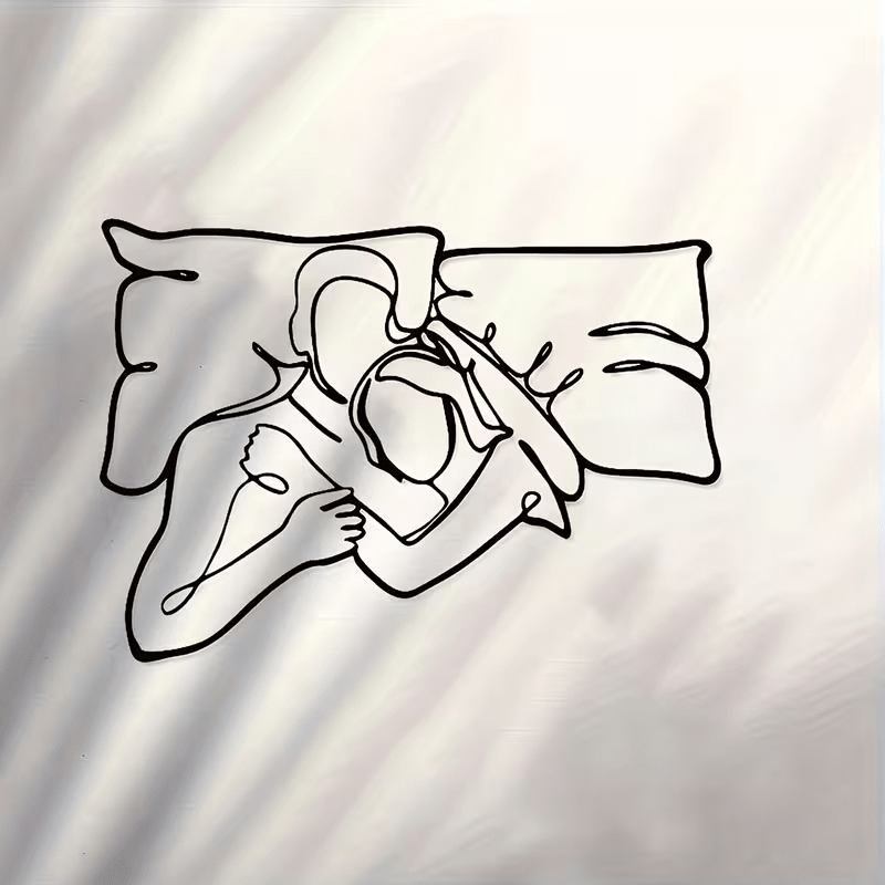 NEW Loving Couple Minimalist Metal Wall Silhouette - FranksFunkyStuff