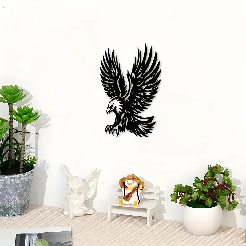 NEW Majestic Eagle in Flight Metal Silhouette, LARGE SIZE 20 Inches - FranksFunkyStuff