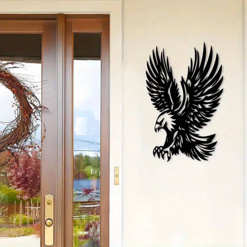 NEW Majestic Eagle in Flight Metal Silhouette, LARGE SIZE 20 Inches - FranksFunkyStuff