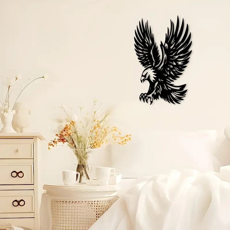 NEW Majestic Eagle in Flight Metal Silhouette, LARGE SIZE 20 Inches - FranksFunkyStuff