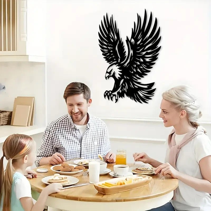 NEW Majestic Eagle in Flight Metal Silhouette, LARGE SIZE 20 Inches - FranksFunkyStuff