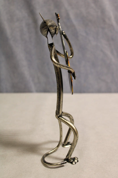 NEW Metal CAT Sculpture, Guitar Player - FranksFunkyStuff