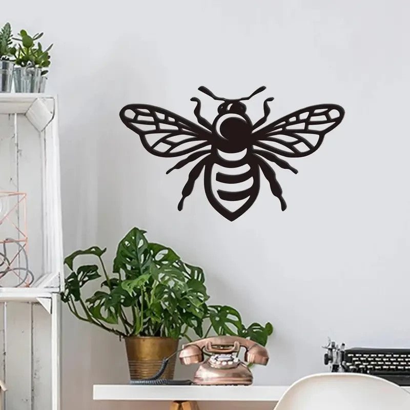 NEW Metal Honey Bee Silhouette wall Art Decor - FranksFunkyStuff