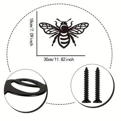 NEW Metal Honey Bee Silhouette wall Art Decor - FranksFunkyStuff
