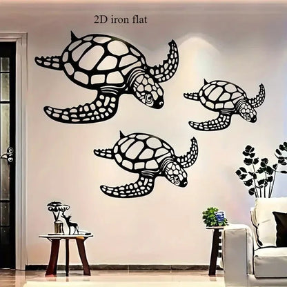 NEW Metal Turtles Wall Decor Set, 3 Turtles Set - FranksFunkyStuff