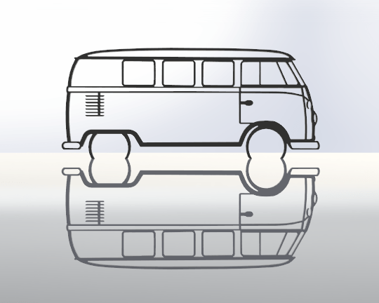 New Metal Volkswagen Bus Silhouette - FranksFunkyStuff