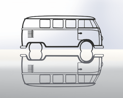 New Metal Volkswagen Bus Silhouette - FranksFunkyStuff
