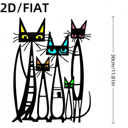 NEW Minimalist Cat Silhouette Metal Wall Art - FranksFunkyStuff