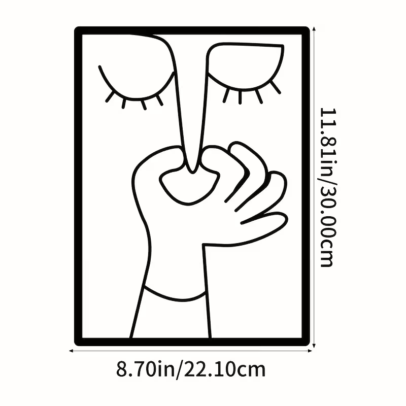 NEW Modern Metal "nose pinched" Silhouette Wall Art Decor - FranksFunkyStuff