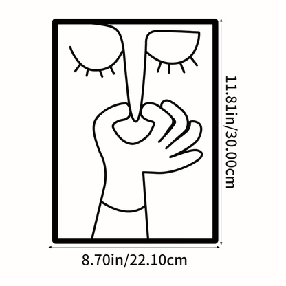 NEW Modern Metal "nose pinched" Silhouette Wall Art Decor - FranksFunkyStuff