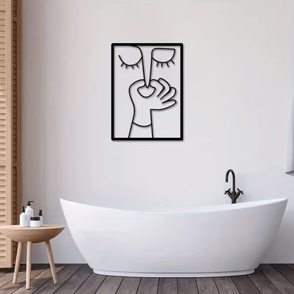 NEW Modern Metal "nose pinched" Silhouette Wall Art Decor - FranksFunkyStuff