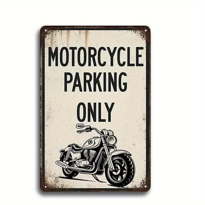 NEW Motrocycle Parking Only Garage Metal Sign Outdoor Plaque Decor - FranksFunkyStuff