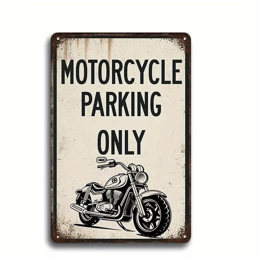 NEW Motrocycle Parking Only Garage Metal Sign Outdoor Plaque Decor - FranksFunkyStuff