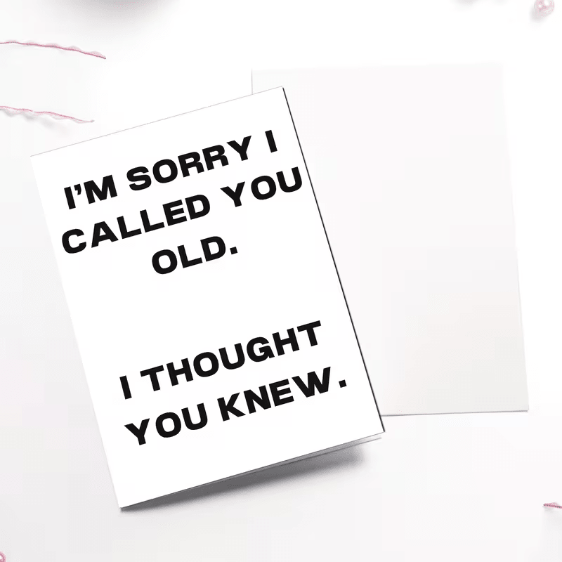 NEW Multifunctional Greeting Card " CALLED YOU OLD " FREE SHIPPING - FranksFunkyStuff