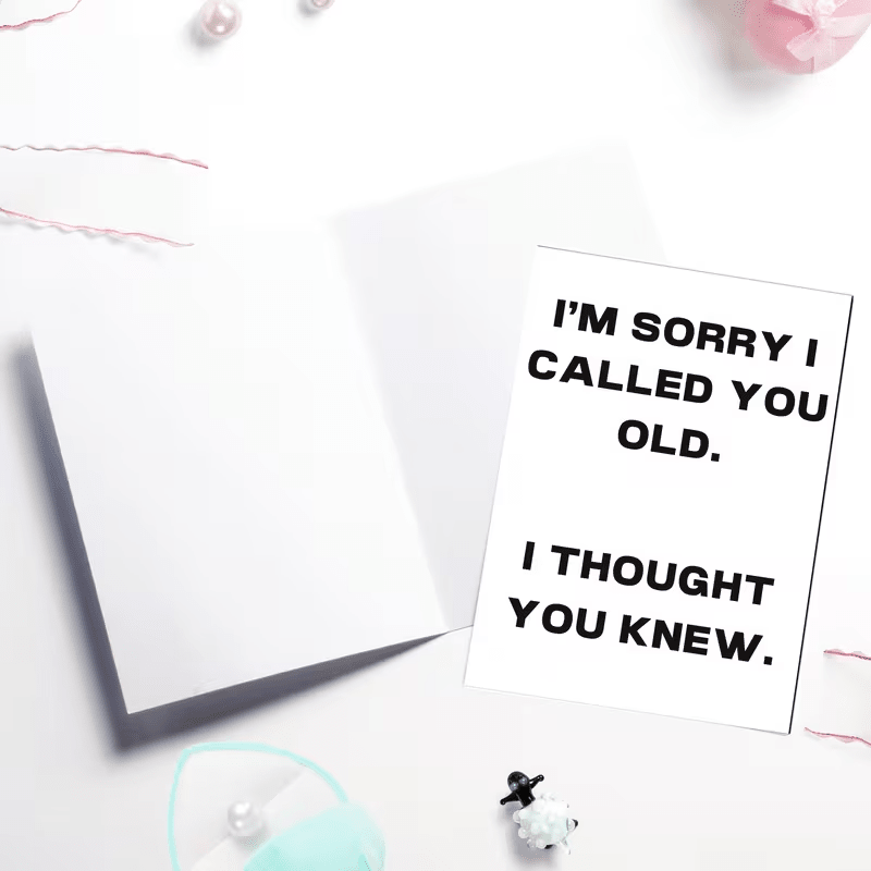 NEW Multifunctional Greeting Card " CALLED YOU OLD " FREE SHIPPING - FranksFunkyStuff