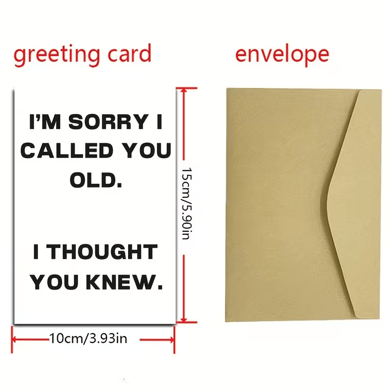 NEW Multifunctional Greeting Card " CALLED YOU OLD " FREE SHIPPING - FranksFunkyStuff