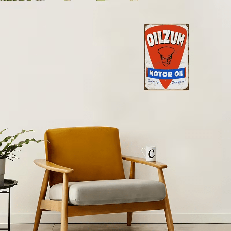 NEW Oilzum Motor Oil Champions Choice Vintage Looking Metal Wall Art Sign - FranksFunkyStuff