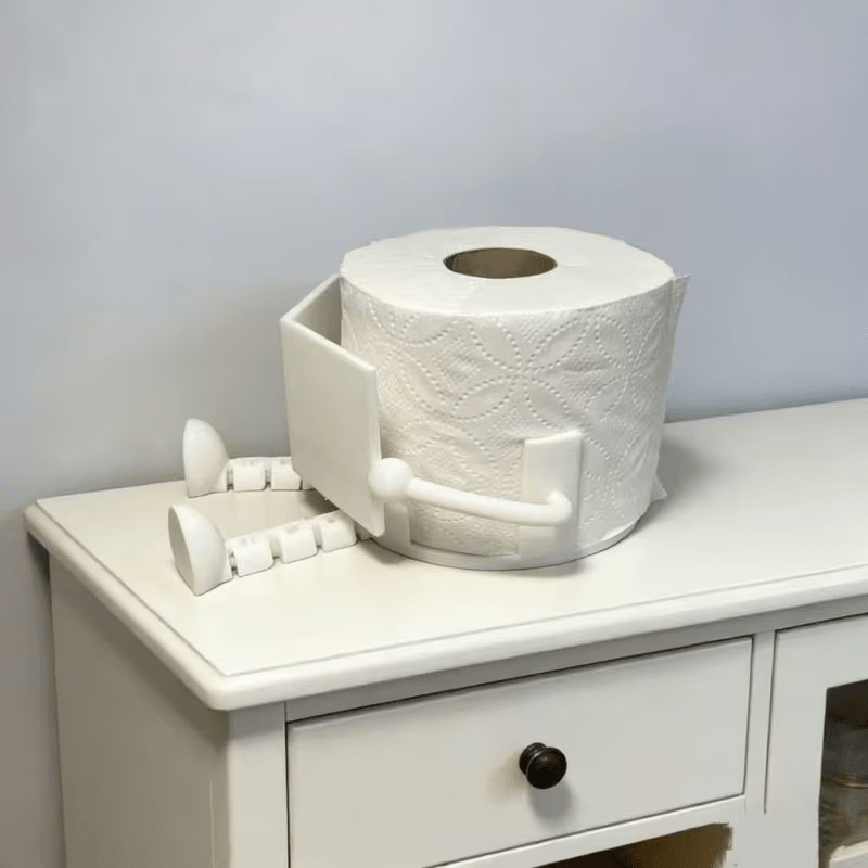 NEW Playful Book Reading Toilet Paper Holder , Black or White - FranksFunkyStuff