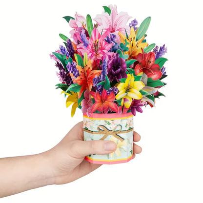 NEW Pop-Up Lily Bouquet Greeting Card, FREE SHIPPING - FranksFunkyStuff