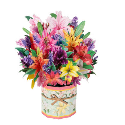 NEW Pop-Up Lily Bouquet Greeting Card, FREE SHIPPING - FranksFunkyStuff