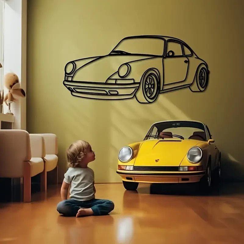 NEW Porsche 911 Metal Silhouette, NO WALE TAIL ! - FranksFunkyStuff