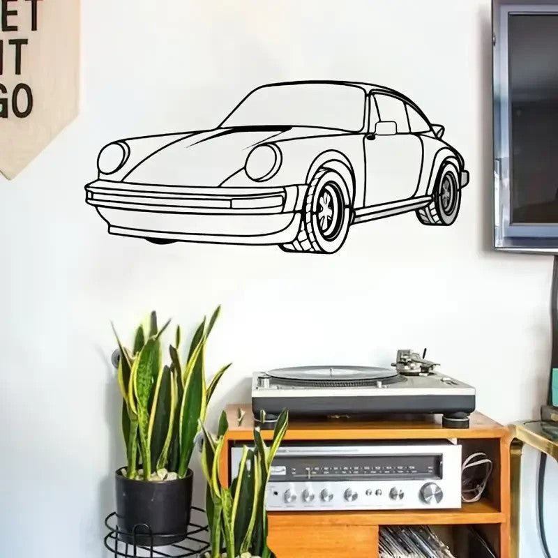 NEW Porsche 911 Metal Silhouette, NO WALE TAIL ! - FranksFunkyStuff