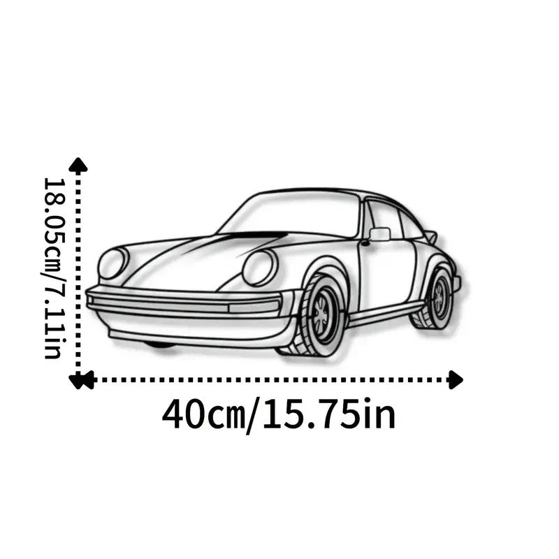 NEW Porsche 911 Metal Silhouette, NO WALE TAIL ! - FranksFunkyStuff