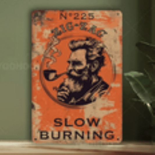 NEW RARE ZIG ZAG Vintage Looking Pipe Metal Sign - FranksFunkyStuff