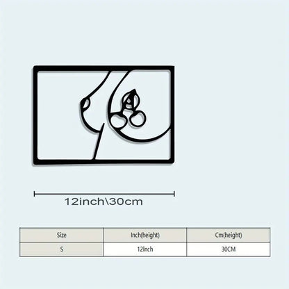 NEW Retro Abstract Nude Woman Line Art Metal Wall Decor - FranksFunkyStuff