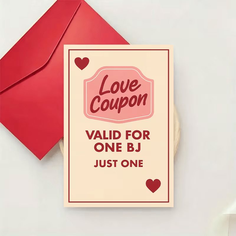 NEW Romantic Love Coupon Card for Couples, Playful Gift , FREE SHIPPING - FranksFunkyStuff