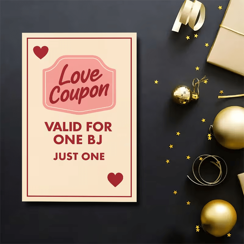 NEW Romantic Love Coupon Card for Couples, Playful Gift , FREE SHIPPING - FranksFunkyStuff