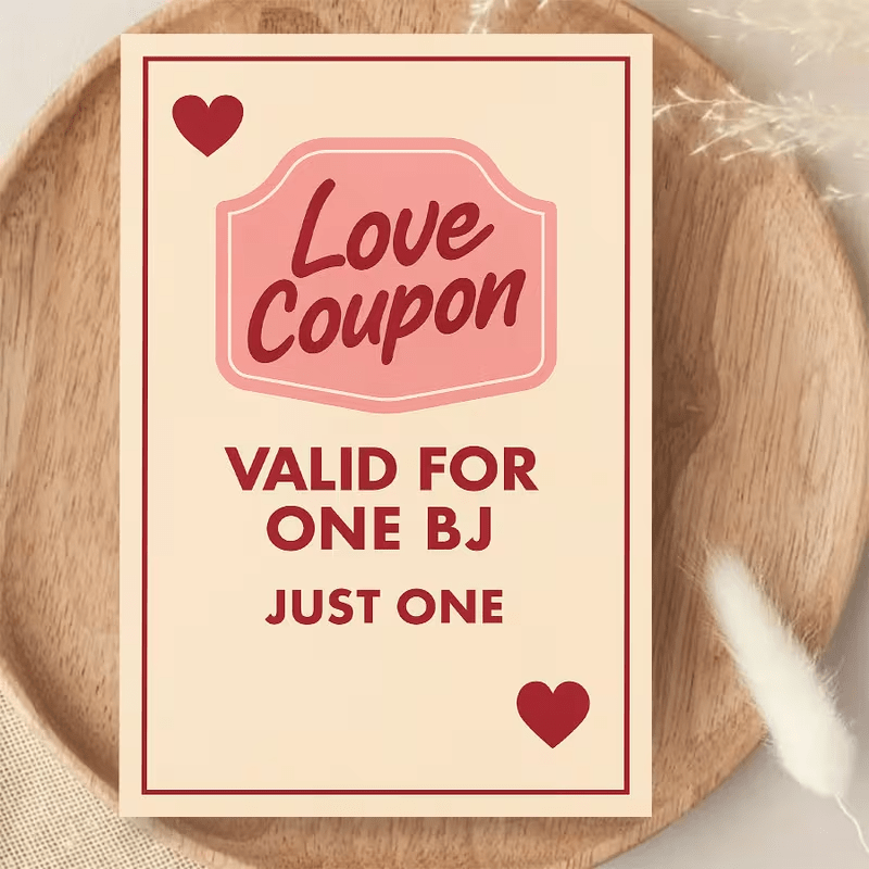 NEW Romantic Love Coupon Card for Couples, Playful Gift , FREE SHIPPING - FranksFunkyStuff