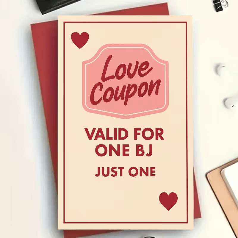 NEW Romantic Love Coupon Card for Couples, Playful Gift , FREE SHIPPING - FranksFunkyStuff