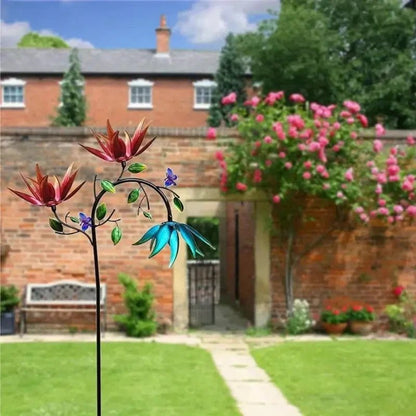NEW Rustic Style Outdoor Decorative Metal Flower Windmill ( 1 ) - FranksFunkyStuff