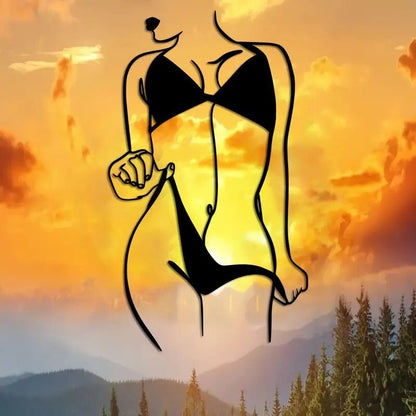 NEW Sexy Female Metal Bikini Silhouette - FranksFunkyStuff