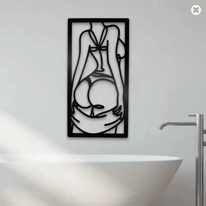 NEW SEXY Female Metal Silhouette Cutout Art - FranksFunkyStuff