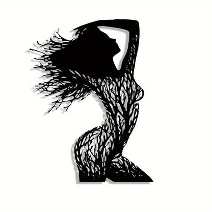 NEW SEXY Female Profile Silhouette Wall Art , Tree Branch Woman - FranksFunkyStuff