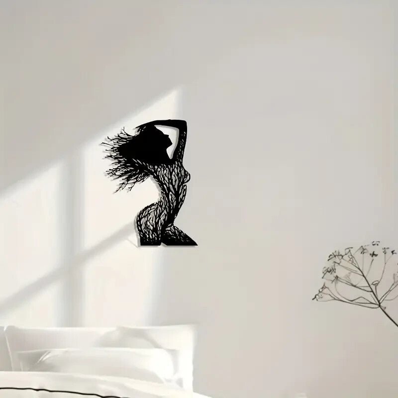 NEW SEXY Female Profile Silhouette Wall Art , Tree Branch Woman - FranksFunkyStuff
