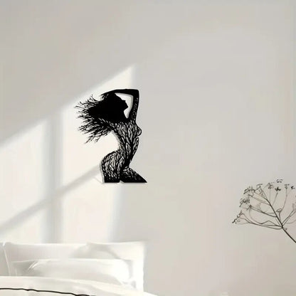 NEW SEXY Female Profile Silhouette Wall Art , Tree Branch Woman - FranksFunkyStuff