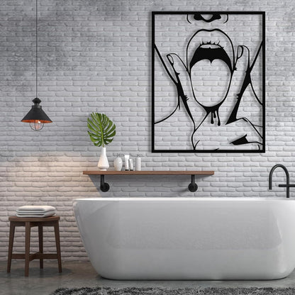 NEW Sexy Female Silhouette Metal Line Art Wall Decor - FranksFunkyStuff