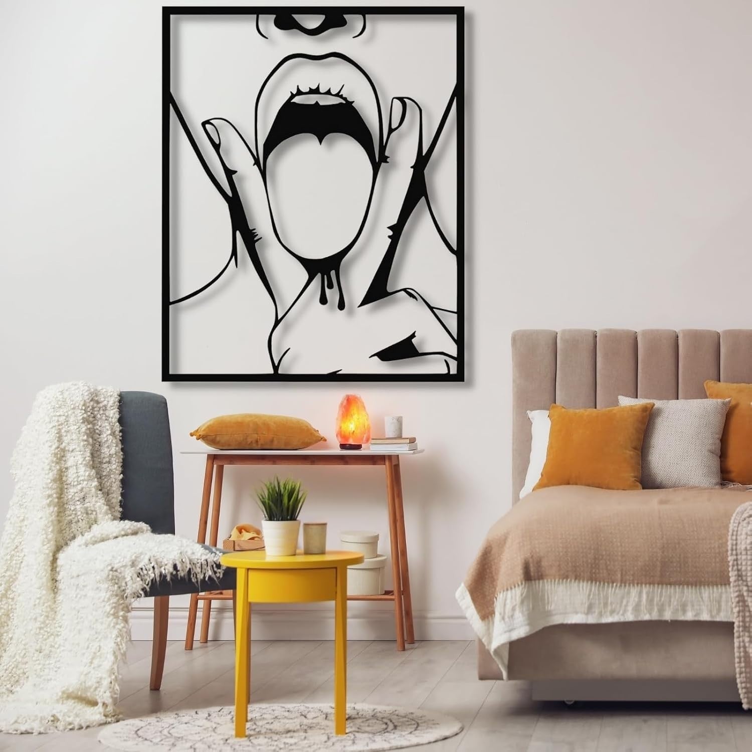 NEW Sexy Female Silhouette Metal Line Art Wall Decor - FranksFunkyStuff