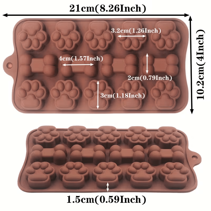 NEW Silicone Mold FOR BAKING Bone-Shaped / Paw Designs - FranksFunkyStuff