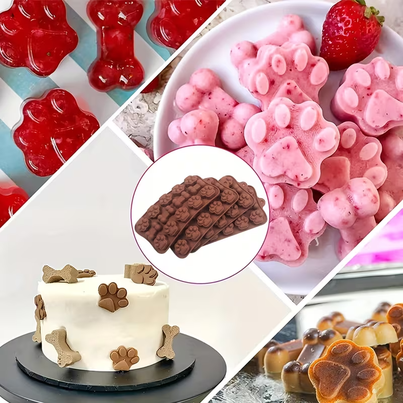 NEW Silicone Mold FOR BAKING Bone-Shaped / Paw Designs - FranksFunkyStuff