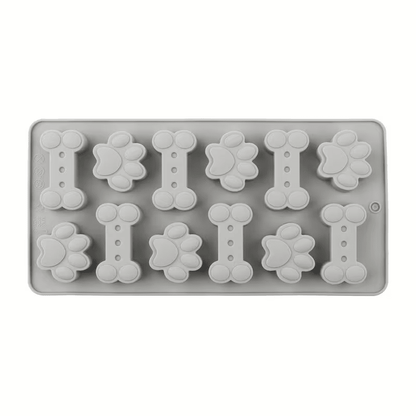 NEW Silicone Mold for Baking with 14 Bone-Shaped Paw Designs - FranksFunkyStuff