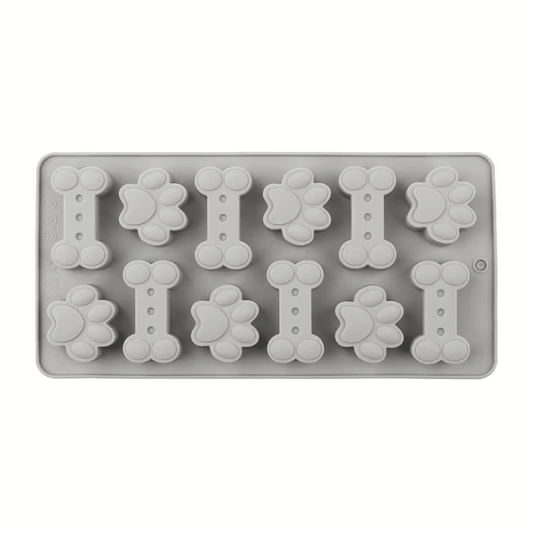 NEW Silicone Mold for Baking with 14 Bone-Shaped Paw Designs - FranksFunkyStuff