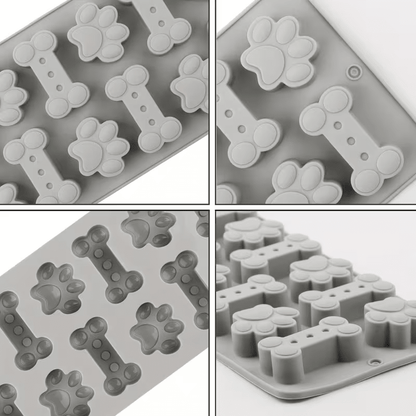 NEW Silicone Mold for Baking with 14 Bone-Shaped Paw Designs - FranksFunkyStuff